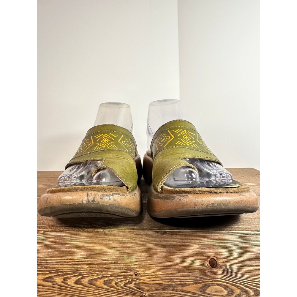 Dansko VTG Leather Comfort Slides Toe Loop Portugal Boho Y2K Rare 90s 38/ 7.5-8 - Picture 5 of 10
